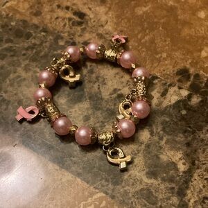 Pink and Gold Charm Bracelet